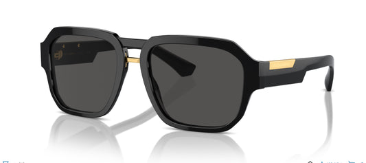 Dolce & Gabbana - Black & gold Unisex sunglasses